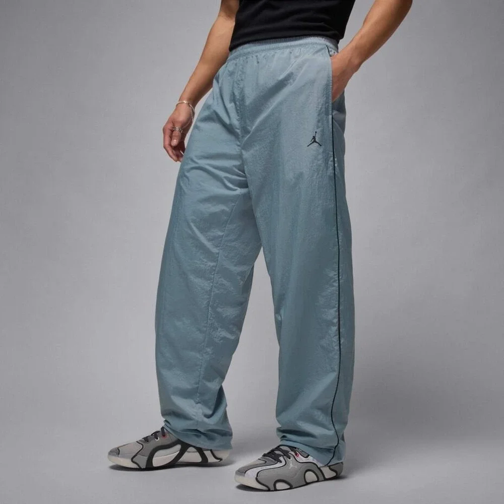 Nike Jordan Mens Size Large Woven Pants Blue Gray Track IB2243-041 New